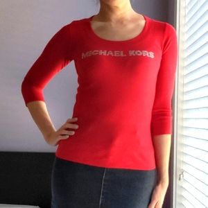 🌈2/$22 Michael Kors long sleeved waffle tee